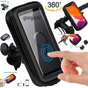 Mount Holder Bicycle Motor Bike 360° Waterproof Case Cover For All Mobile Phones - Picture 1 of 7