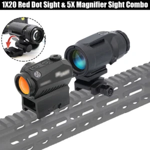 1x20 Shake Awake Red Dot Sight & 5x24 Magnifier Scope with Flip to Side QD Mount - Picture 1 of 22