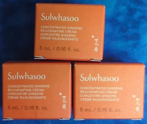 3 x Sulwhasoo Concentrate Ginseng Rejuvenating Cream .16 oz each travl sz - Imagen 1 de 2