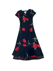 Rose Print Maxi Dress - Picture 1 of 4