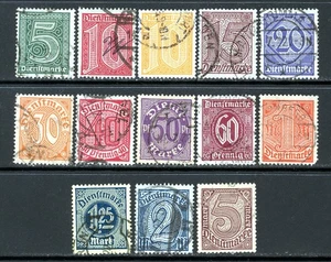 Sellos Alemania, Scott # O1-O13 usados, juego completo - Imagen 1 de 1