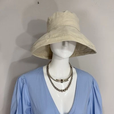 Sombrero para el sol Sur La Tête Lily de lino - mezcla de algodón, color arena talla grande Foto 1 de 4