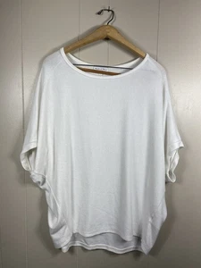 Michael Stars Verna Strick Top weiß Madison angeraut Jersey Dolmanärmel Gr. L - Bild 1 von 6