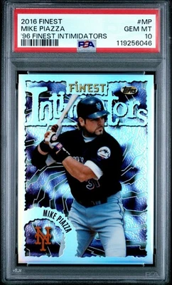 Mike Piazza 2016 Finest '96 Finest intimidators New York Mets PSA 10 - Image 1 of 3