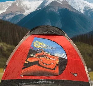 Very Rare Vintage Exclu Disney Cars 2 Francesco B Lightning McQueen Camping Tent - Picture 1 of 20