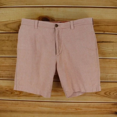 J. Pantalones Cortos Informales Crew Gramercy Para Hombre Talla 36 Rosa Salmón Algodón Bolsillos Lazos para Cinturón Foto 1 de 4