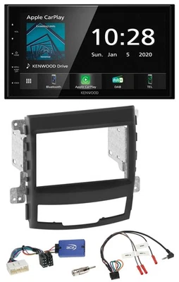 Kenwood Bluetooth Lenkrad DAB USB 2DIN Autoradio für SSangYong Korando mit Taste - Bild 1 von 4