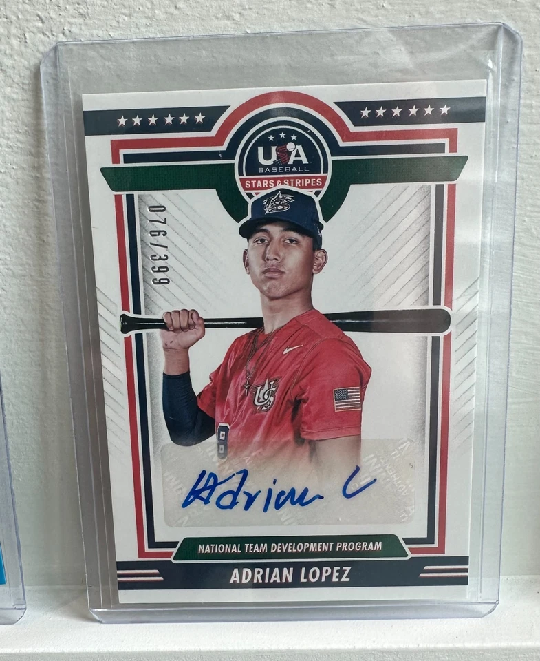 2022 Panini USA Baseball Stars & Stripes - Adrian Lopez - AUTO /399 - Image 1 of 2