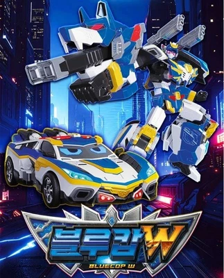 Metal Cardbot W Season3 BLUECOP W Transformer Robot Police Car Figure Toy 2025 - Image 1 of 4