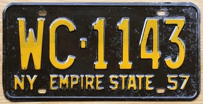 1957 New York License Plate · Empire State slogan - Image 1 of 2