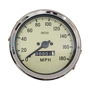 Clásico Smiths 100mm Velocímetro Mecánico Réplica Magnolia 180 mph Reloj Sabio - Imagen 1 de 9
