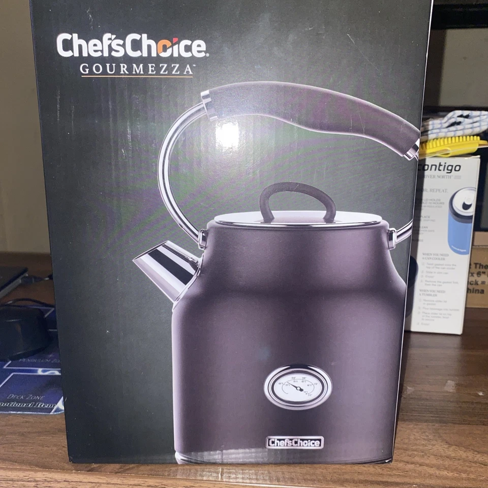 Chef'sChoice Electric Kettle Gourmezza Stainless Steel 1500 Watts Auto-Shut Off