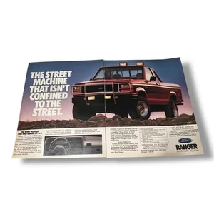 Anuncio del Ford Ranger STX 1989 1988 4x4 doble página anuncio original vintage H - Imagen 1 de 3
