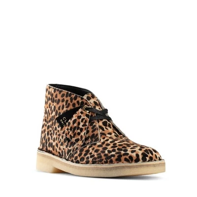 Botas Clarks Originales Desierto Estampado Leopardo Pelo de Poni Para Mujer EE. UU. 7 NUEVAS SIN CAJA Foto 1 de 4