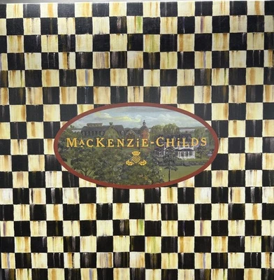 Mackenzie Childs Empty Gift Box 13x13 Black & White Courtly Check READ - Image 1 of 4