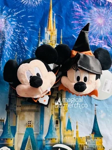 2025 Disney Parks Create Ears Vampire Mickey Witch Minnie Halloween Plush Set - Picture 1 of 1