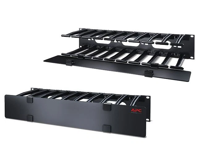 APC AR8606 Horizontal Cable Manager - 2U x 6" Deep, Single-Sided with Cover - Image 1 of 1
