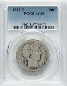 1892-O Barber Half Dollar 50c PCGS AG03 - Picture 1 of 4