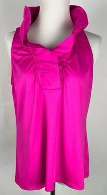 GRETCHEN SCOTT 'Jersey Ruffneck Sleeveless Top' - M, Pink - Image 1 of 4