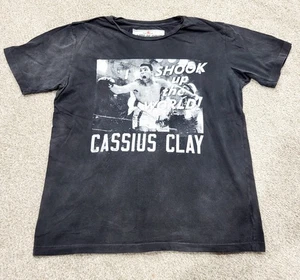 Maglietta LARGE L Cassius Clay 1960 Roots Of Fight Bloodlines Muhammed Ali nera - Foto 1 di 4