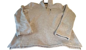 Woolrich Angler Herren Medium Beige 1/4 Reißverschluss Polyester Freizeit Pullover Sweater Oberteil - Bild 1 von 10