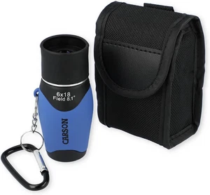 Minimight 6X18Mm Pocket Monocular with Carabiner Clip, Blue (MM-618CB) - Picture 1 of 12