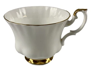 Royal Albert Val D’or Tea Cup white with Gold Trim (no saucer) - Picture 1 of 6