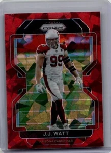2021 Panini Prizm - J.J. Watt #79 Red Ice Prizm Arizona Cardinals - Picture 1 of 2