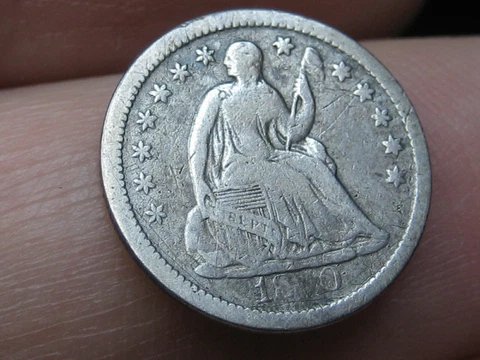 1850 P Seated Liberty Half Dime- Fine Details Cover