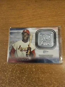 Parche 70 aniversario béisbol Topps serie 2 2021 #T70P-LB LOU BROCK CASI NUEVO/M - Imagen 1 de 2