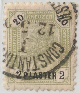 AUSTRIA, Scott#24 2pi ok 20kr Office in turkey used Scott=$32 - Picture 1 of 2