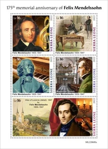 Felix Mendelssohn German Composer MNH Stamps 2022 Sierra Leone M/S - Picture 1 of 1
