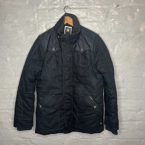 Chaqueta Parka Nórdica con Capucha G-Star Raw Para Hombre Abrigo Acolchado Azul Marino Cremallera Mediana - Imagen 1 de 17