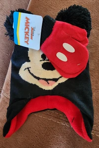 Disney Mickey Mouse Toddler Hat & Glove Beanie Set - Picture 1 of 2