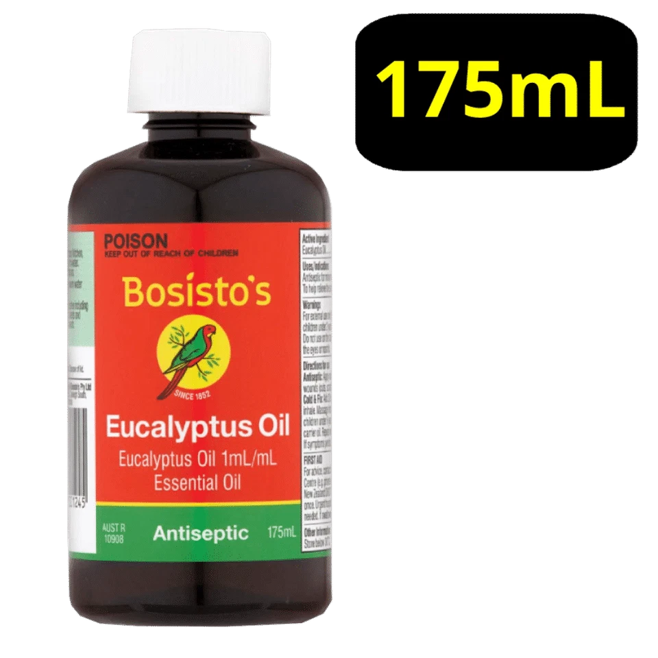 Bosisto's Eucalyptus Oil 175mL 100% Pure Natural Antiseptic Kills Germs Bacteria - Bild 1 von 1