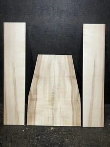 CURLY, FLAMED HARD ROCK MAPLE BACK AND SIDES SET FOR UKULELE BARITONE - Imagen 1 de 6