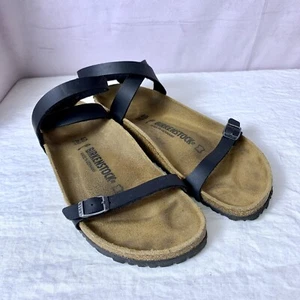 Birkenstock Daloa Size EU 40 L9 M7 Narrow Black Birko-Flor Ankle Strap Sandals - Picture 1 of 8