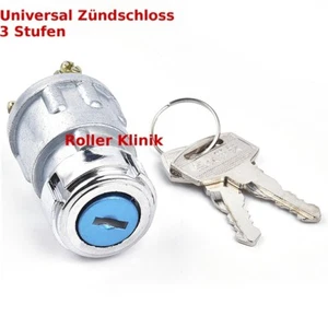 Universal Zündschloss Schlüsselschalter Zündanlassschalter Traktor Motorrad 3 P. - Bild 1 von 5