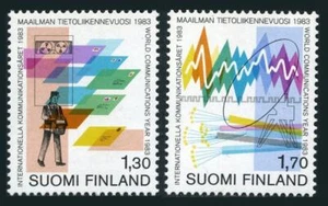 Finland 677-678, MNH. Michel 924-925. World Communications Year WCY-1983. - Picture 1 of 1