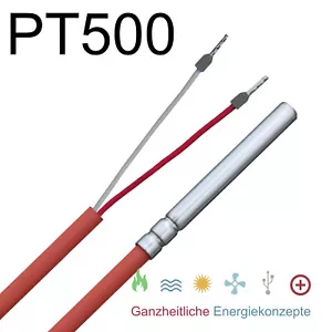 PT500 / PT 500 sonde de température capteur de température thermomètre à résistance +250°C - Photo 1/2
