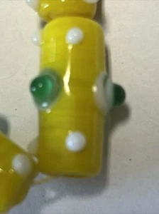 Handmade Lampwork Glass Lentil Bead 18x12mm As Pictured 18 Beads - Picture 1 of 12