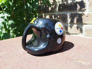 Vintage PITTSBURGH STEELERS Helmet Shaped 3D Ceramic Mug NFL Sports Concept  - Picture 1 of 7