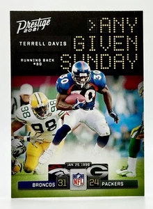 2021 Panini Prestige Any Given Sunday Terrell Davis Denver Broncos - Picture 1 of 2
