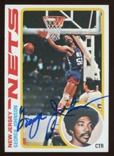 1978-79 Topps GEORGE JOHNSON Signed Card autograph AUTO WARRIORS NETS