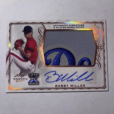 2020 Leaf Trinity Bobby Miller Patch Auto #PA-BM1 Dodgers