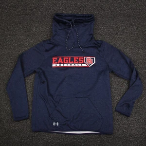 Under Armour Hoodie Girls Medium Navy Blue Softball Cowl Neck ColdGear Youth - Picture 1 of 7