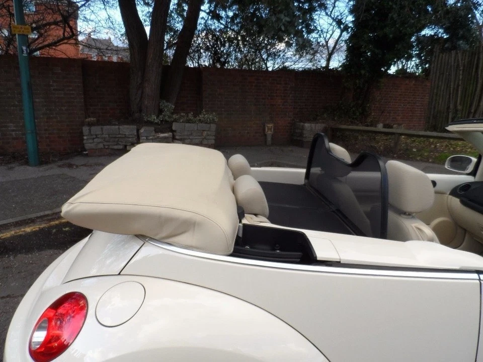 VW Beetle 2008 Cabriolet Leather Roof Hood Cover in Cream - Image 1 of 4