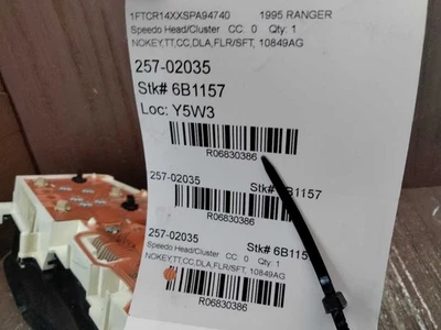 1995 1996 1997 FORD RANGER SPEEDOMETER GAUGE INSTRUMENT CLUSTER W TACH 10849AG - Image 1 of 4