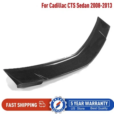 Carbon Fiber Style Rear Trunk Spoiler Wing Lip For Cadillac CTS 2008-2013 Sedan Foto 1 de 4