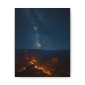Atemberaubende Leinwand aufgespannte Wandkunst, Milchstraße Wanddeko, Himmlische Nacht - Bild 1 von 9